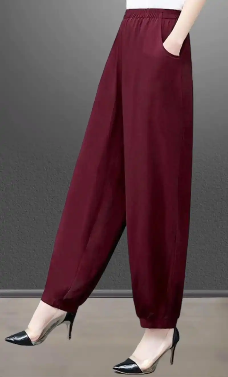 女士棉绸灯笼裤  洋气休闲裤