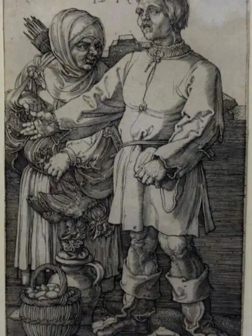 1528年4月6日 )国籍:德国作品:市场上的农民和他的妻子英文:the