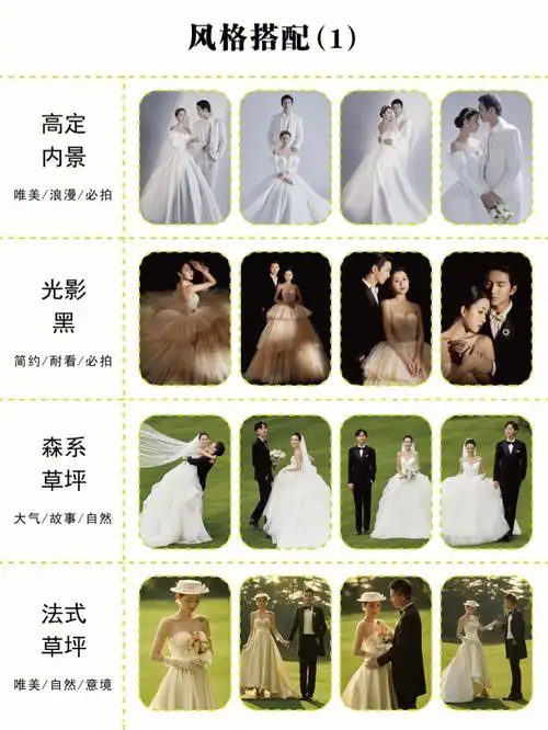 婚纱照4套衣服怎么搭配711分钟教会你73