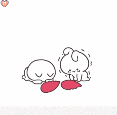 小兔子粘破碎心心表情包动图我们和好吧!