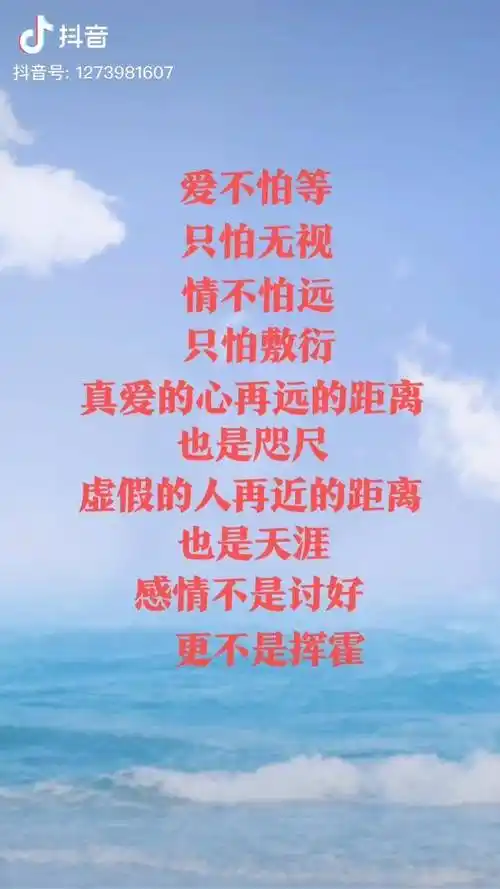 感情不是讨好更不是挥霍彼此珍惜最重要抖音陪你环游世界