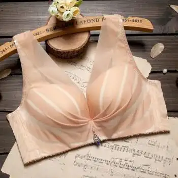 好品质女士内衣派邦奴内衣女无钢圈聚拢防下垂背心款大码文胸性感调整