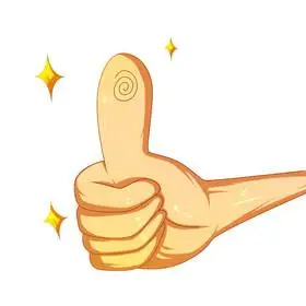 配图卡通女生点赞竖大拇指表扬满意表情包大拇指指纹锁西装男子满意竖