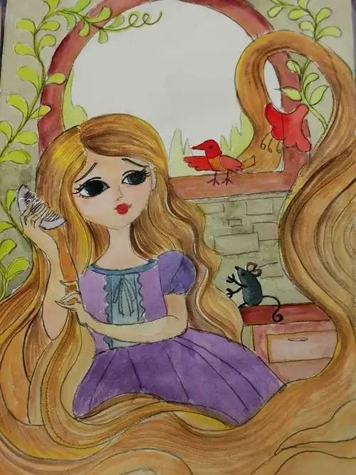 作品名:童话《莴苣姑娘》插图