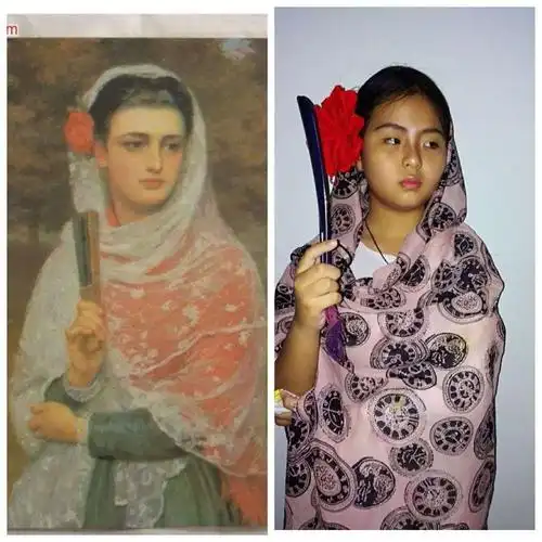 世界名画模仿秀——美苑小学四(1)班停学不停课的美术作业