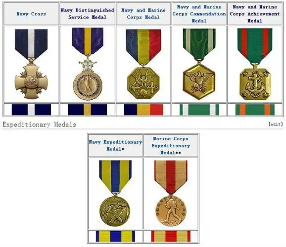 【图】军人的五彩简历——全面解读美国海军81种勋表略章_1_标致3008
