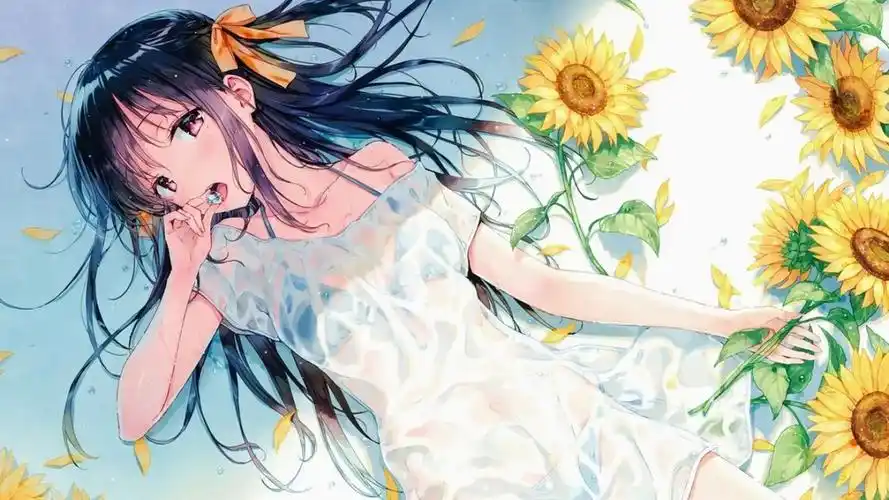 治愈系软萌动漫美女桌面壁纸