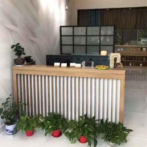 新中式收银台简约现代桌餐厅美容院公司前台服装店吧台茶楼接待台