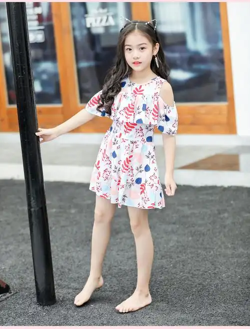 少女泳衣女孩12岁青少年儿童泳衣女女童泳衣中大童女孩游泳衣公主可爱