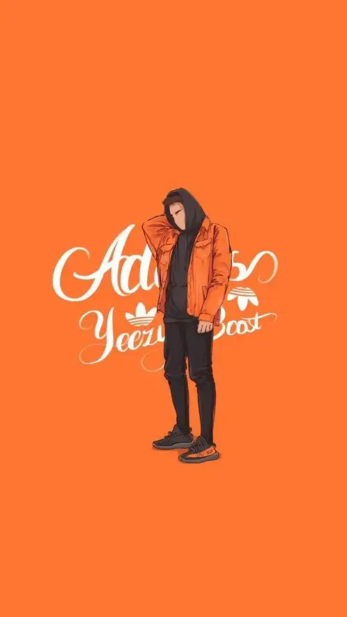 帅气卡通潮男唯美插画