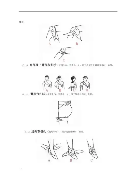 三角巾包扎方法1