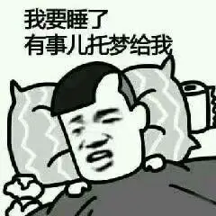 我要睡了,有事儿托梦给我