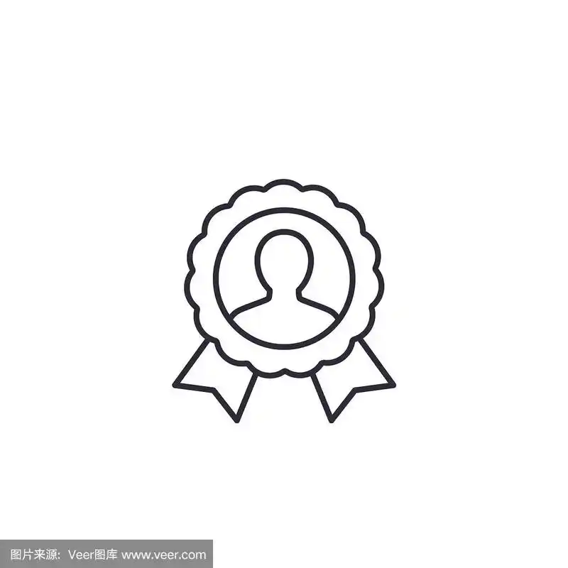 客户忠诚线图标