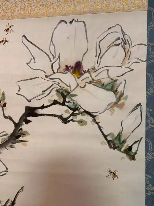 王雪涛 《白玉兰》 纸本立轴