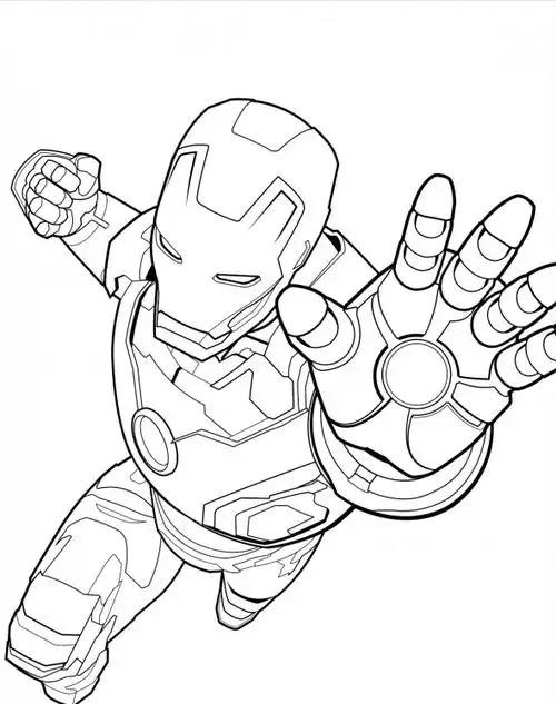 素描钢铁侠图画(22张)