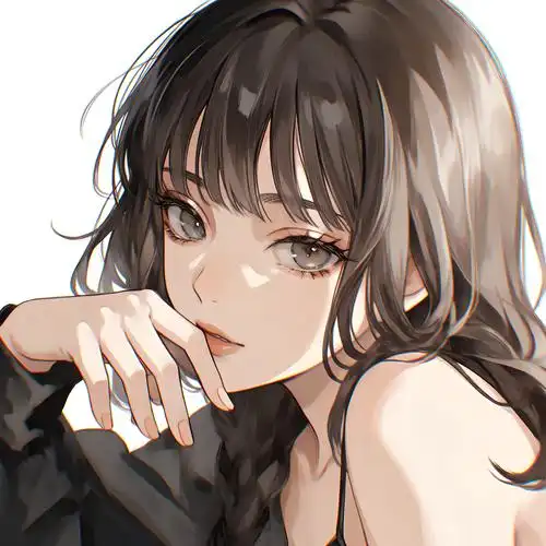 单手托下巴女生头像💁‍♀️