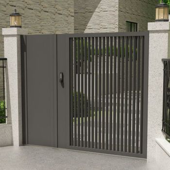 定制铁艺大门庭院门别墅庭院大门围墙大门不锈钢铝合金双开门 款式5