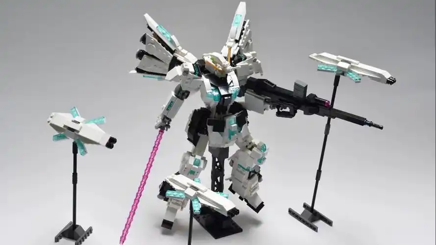 乐高moc作品 独角兽高达valkyrie 作品欣赏_哔哩哔哩_bilibili