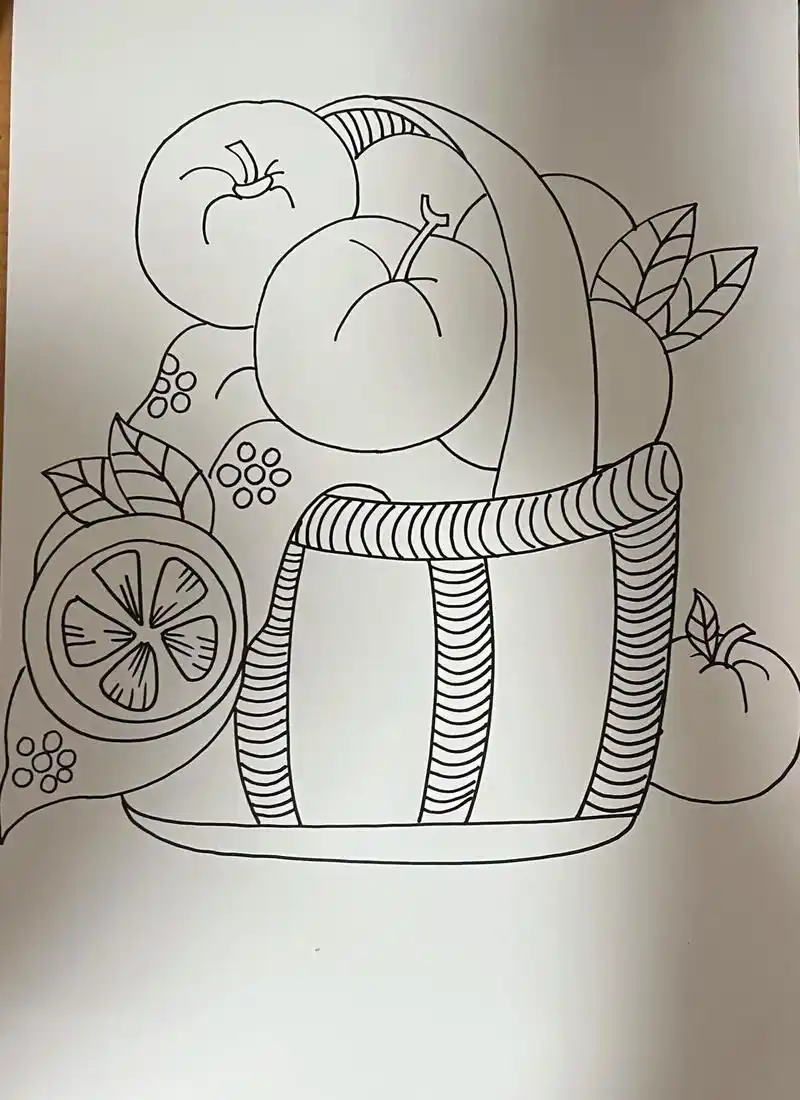 线描画 #儿童画 #儿童简单线描画 - 抖音