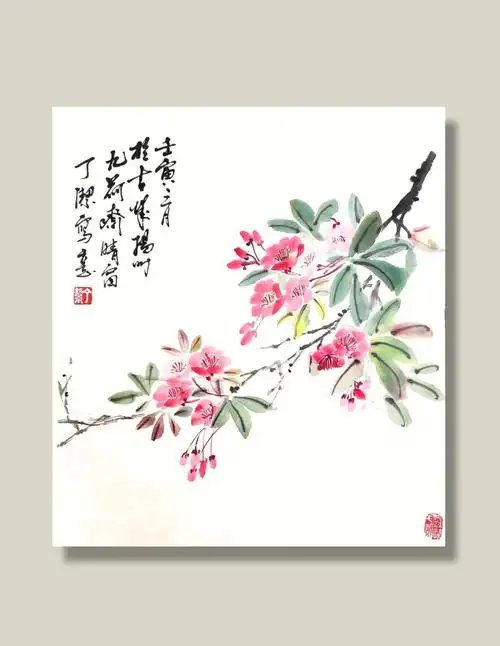 国写意海棠花
