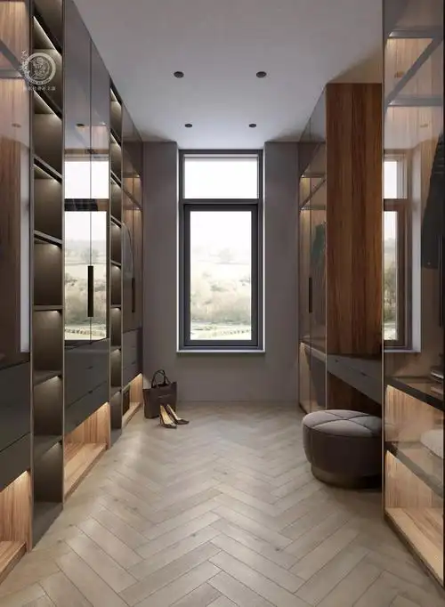 轻奢衣帽间衣柜,极简设计,简中带奢!