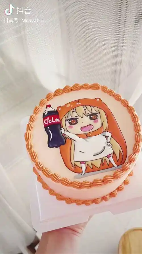 年前最后一个蛋糕干物妹小埋真是个可爱的妹子做完就休息啦年后见手绘