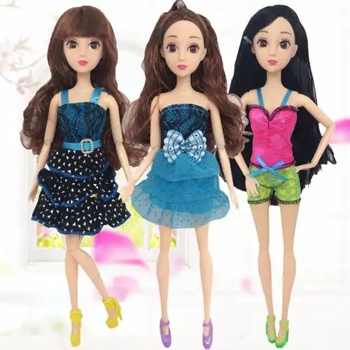 萌允诺芭芘比娃娃玩具衣服套装短裙子时尚换装时装礼服30厘米睡衣