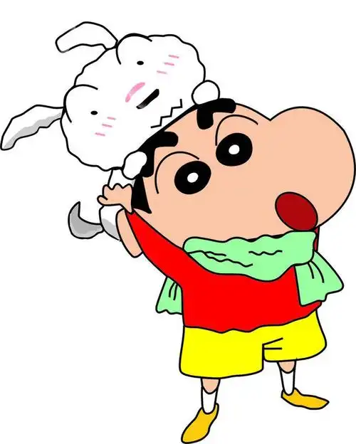 蜡笔小新中的野原新之助和小白