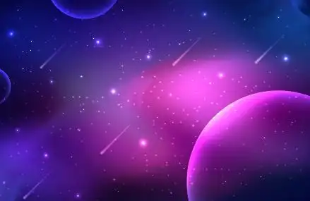 梦幻唯美紫色创意太空背景矢量素材