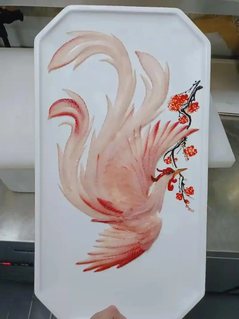 果酱画 鱼雕 简单雕花摆盘做法 刺身美食 好不好看你们说了算 - 抖音