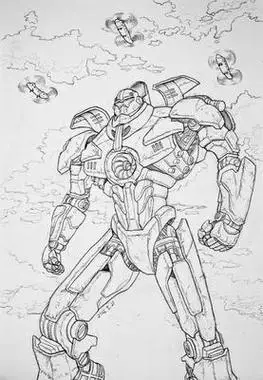 环太平洋一号的简笔画