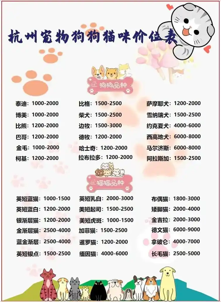 杭州宠物9415明码标价 喜欢嘛94.