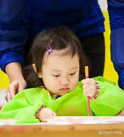 甜馨参加《爸爸去哪儿》时,才两岁,展现出古灵精怪的一面,竟然还能在