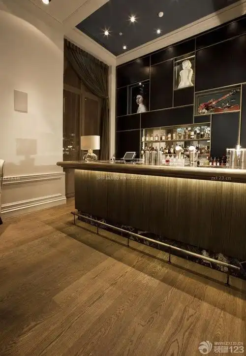 最新宾馆吧台装修案例_装信通网效果图