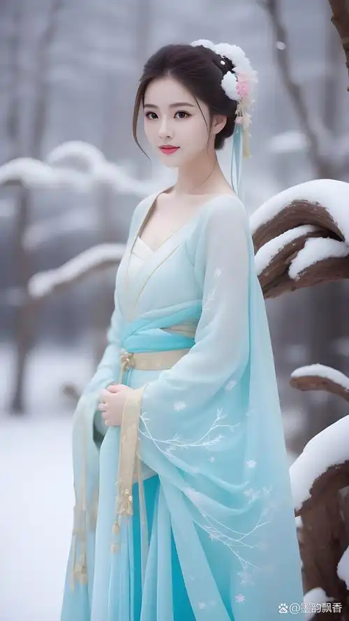 美丽的女孩一身古装显得非常漂亮优雅,在这个如诗的季节里这个绝美的