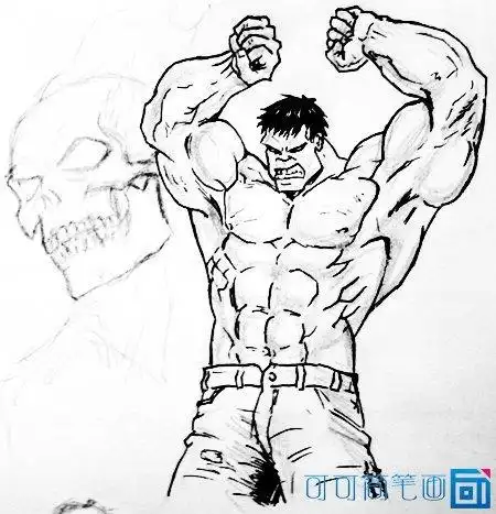 绿巨人的画法绿巨人简笔画简单的绿巨人的画法儿童喜欢的绿巨人