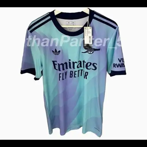 阿森纳阿迪达斯24-25赛季第二客场球衣曝光