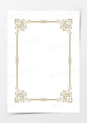 欧式复古竖版花纹边框素材