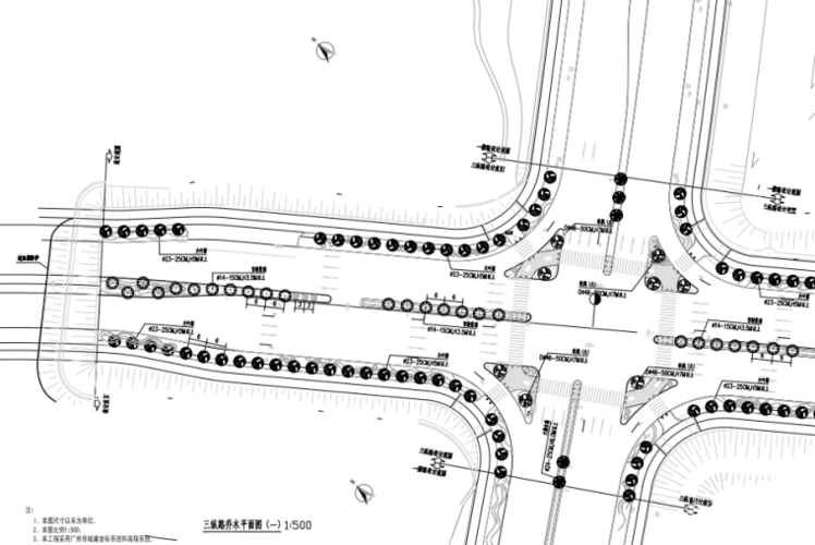 三纵路乔木平面图一