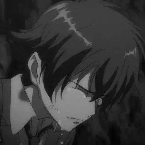 动漫男头黑白头像