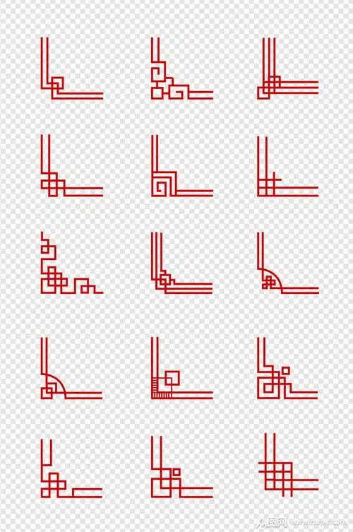 中国风边框中式古典花纹边框文本框免扣元素素材