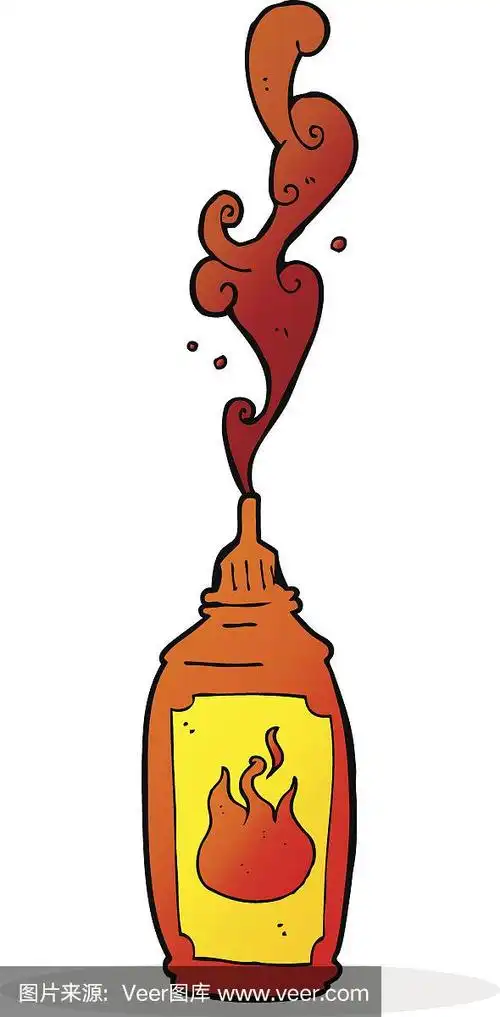 辣酱,卡通,红色,乱画,热