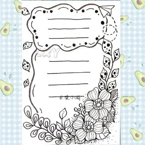 手抄报小装饰简笔画春节学画简笔画——春节手抄报标题,边框,装饰图案