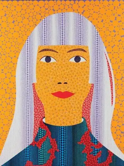 草间弥生《自画像》2010 08草间弥生