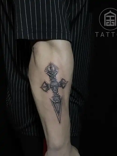 降魔杵_纹身图案手稿图片_阿强的纹身作品集