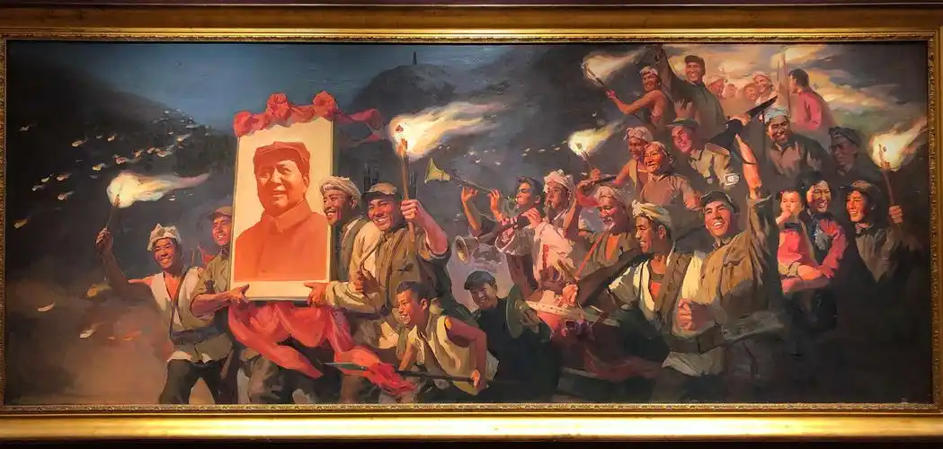 油画《延安火炬》