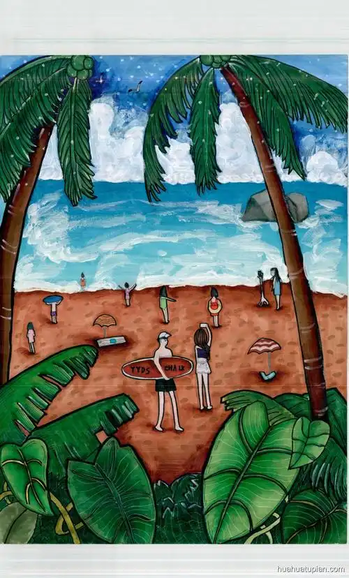 吉祥三亚 我和我的家乡主题绘画作品(9张)-画画图片大全