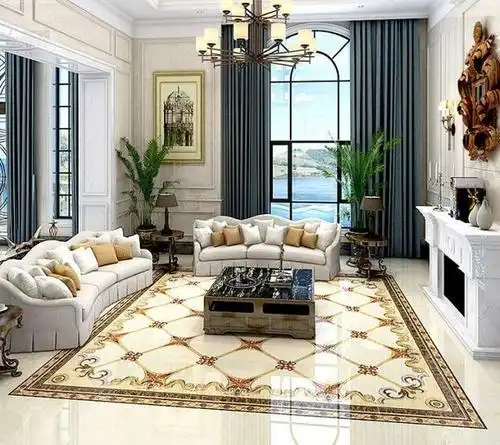 客厅地砖拼花大法——可以拼出来的美