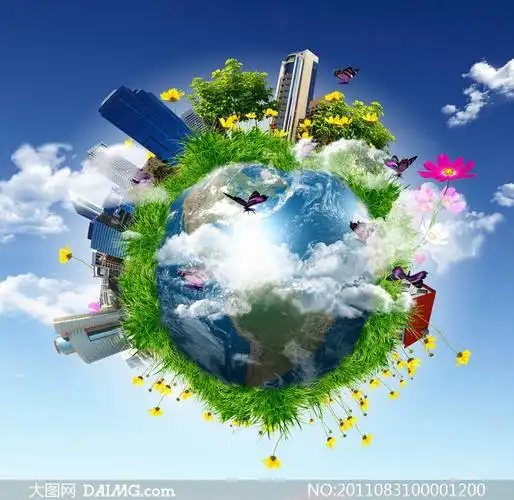 绿色地球生态模型创意设计图片