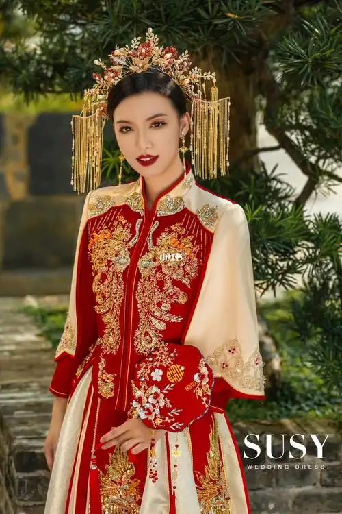 中式婚礼龙凤褂_龙凤褂_中式婚礼_古镇_窑埠古镇攻略_新娘_婚纱_婚嫁